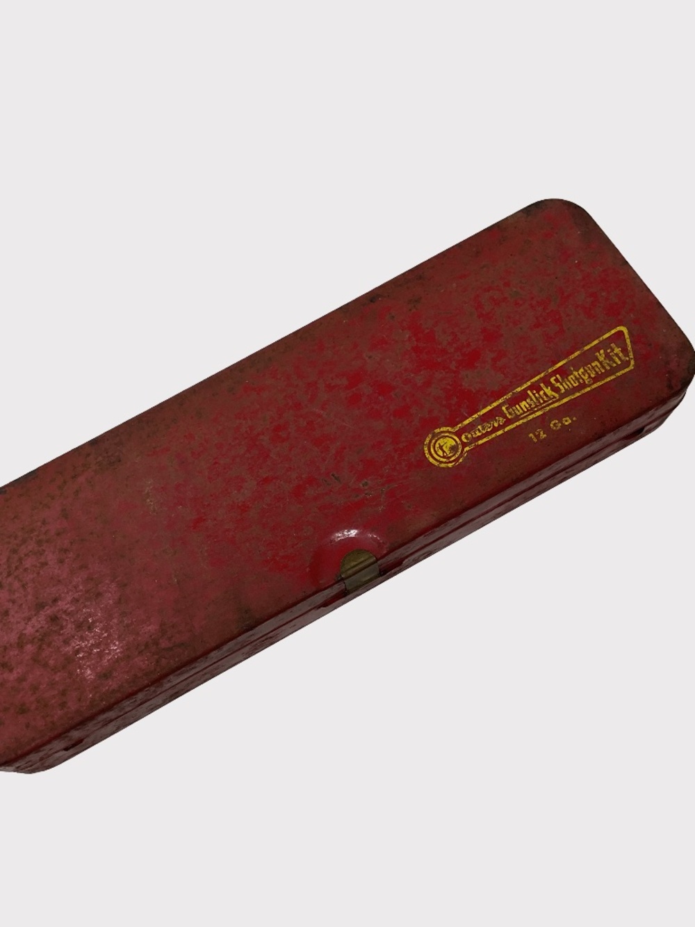 Antique Metal Outers Gunslick 12 Ga. Shotgun Cleaning Kit Tin (Model No. 478)
